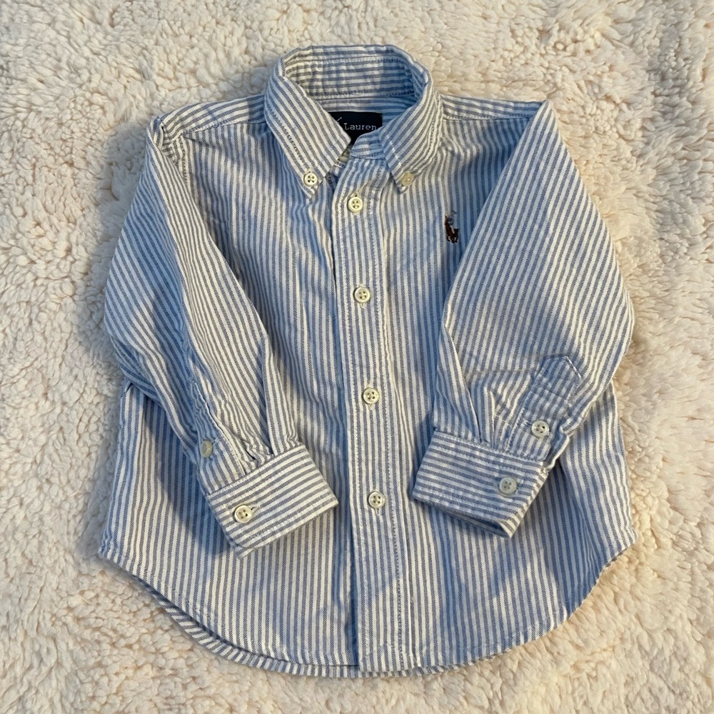 Ralph Lauren Polo Baby Button Down Dress Shirt 12M